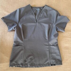 Jaanuu Slate Gray V-Neck Medical Scrub Top